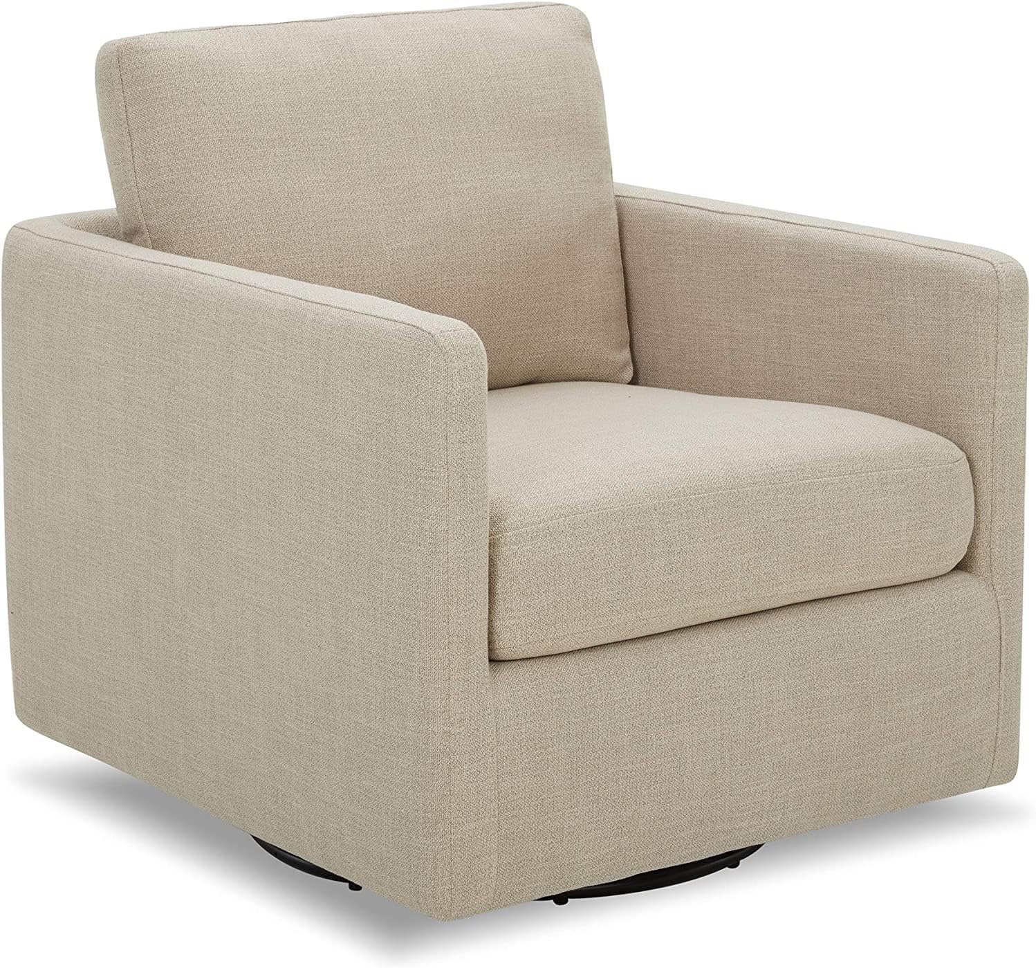 CHITA Swivel Accent Chair, Club Arm Chair, Oversized Chair for Living Room, Fully Assembled, Flax Beige