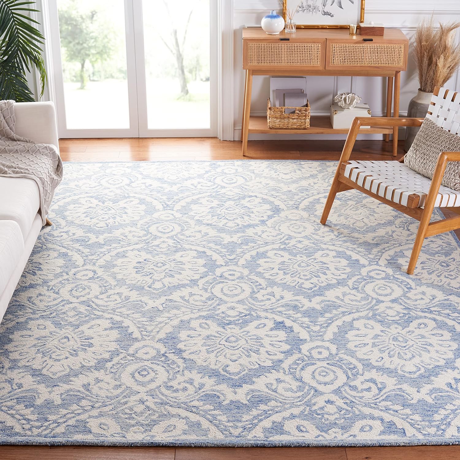 I love these rugs! I have them in several sizes throughout my home. Lovely blue and white pattern, sturdy wool.
