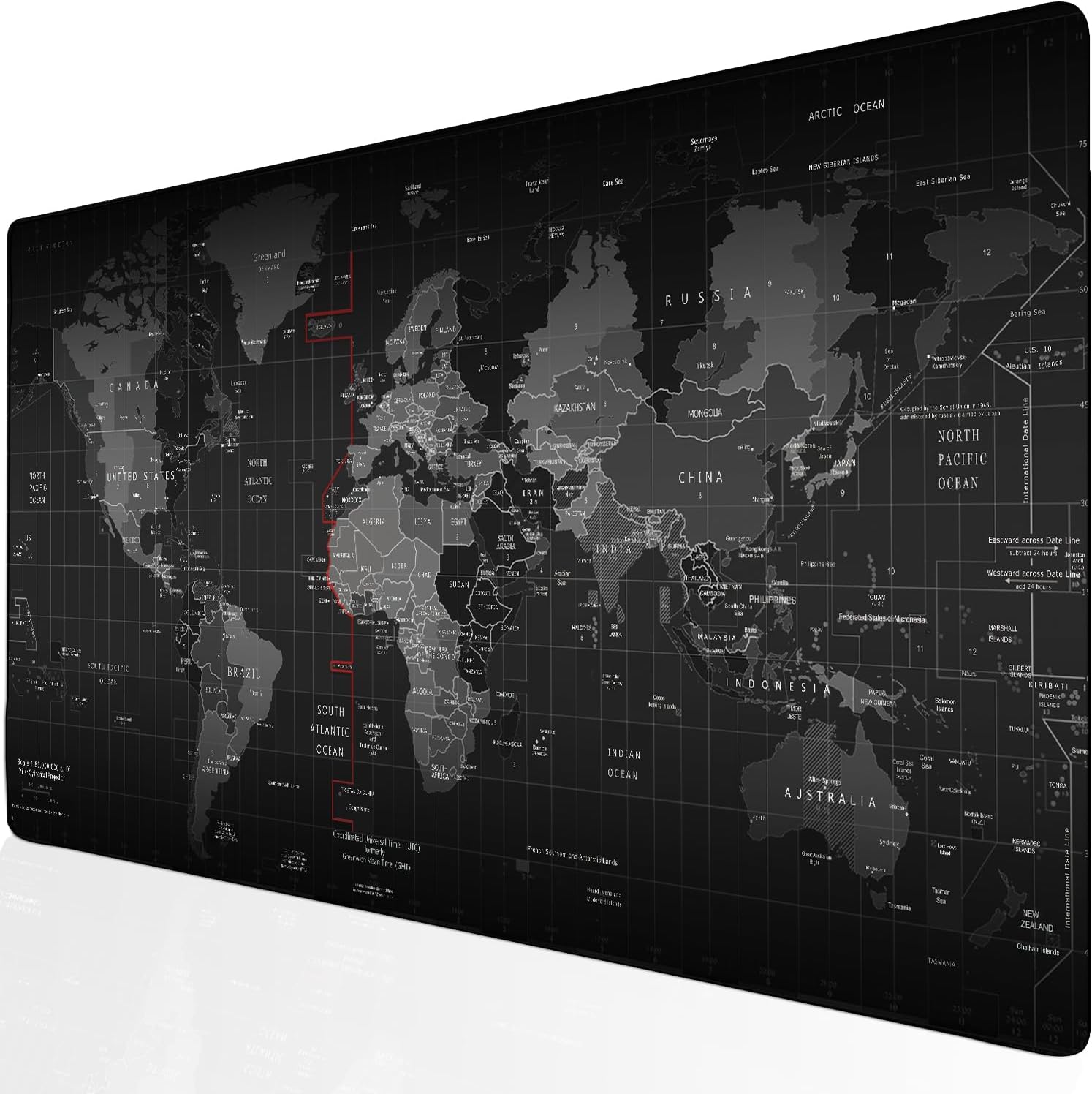 Imegny Gaming Mouse Pad, Oversized Mouse Mat Natural Rubber Blank Desk Mat Heavy Duty, Water Resistant Keyboard Pad for Gamer, Office and Home Use (90x40 map)