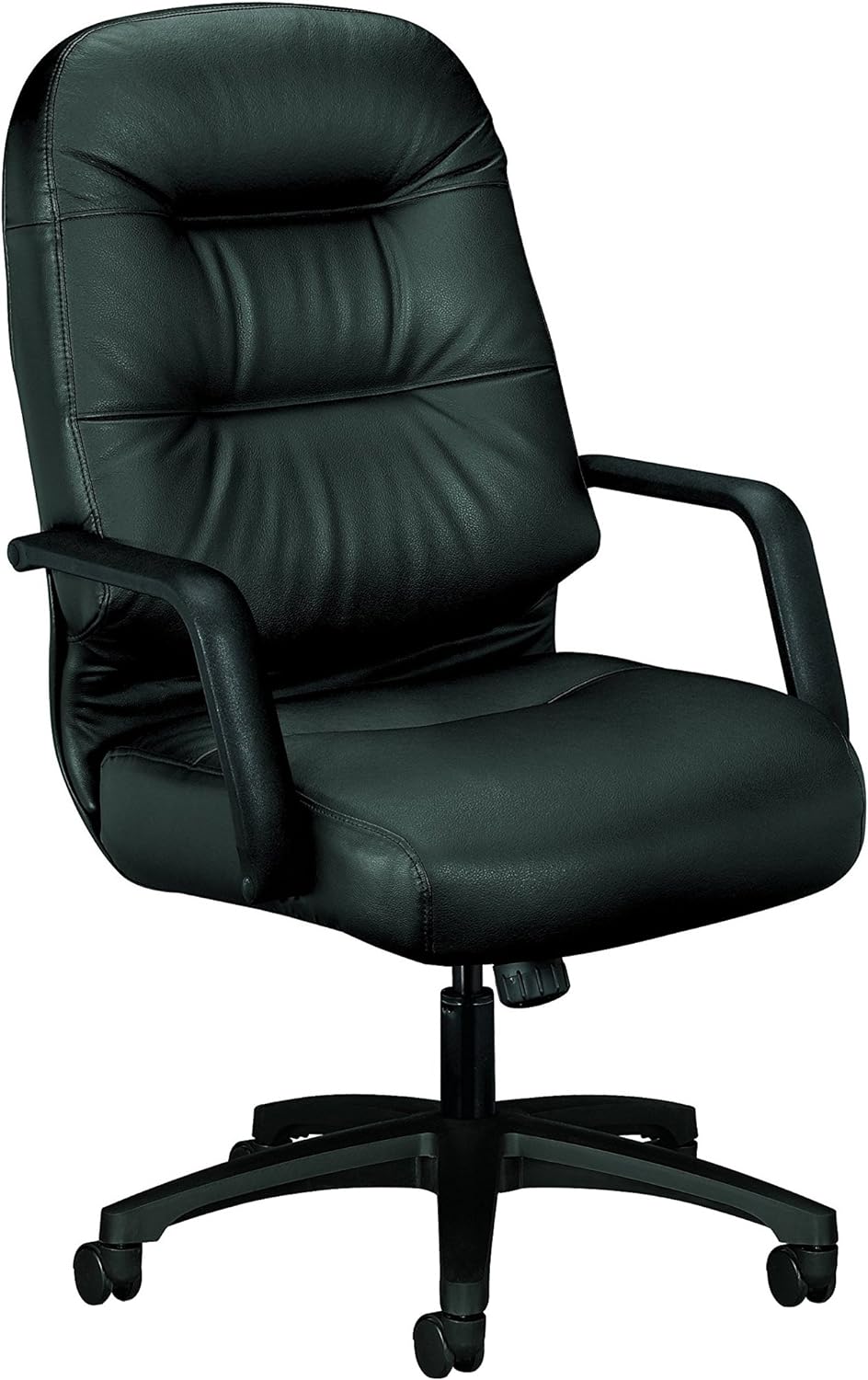 HON Leather Executive Chair - Pillow-Soft Series High-Back Office Chair, Black (H2091)