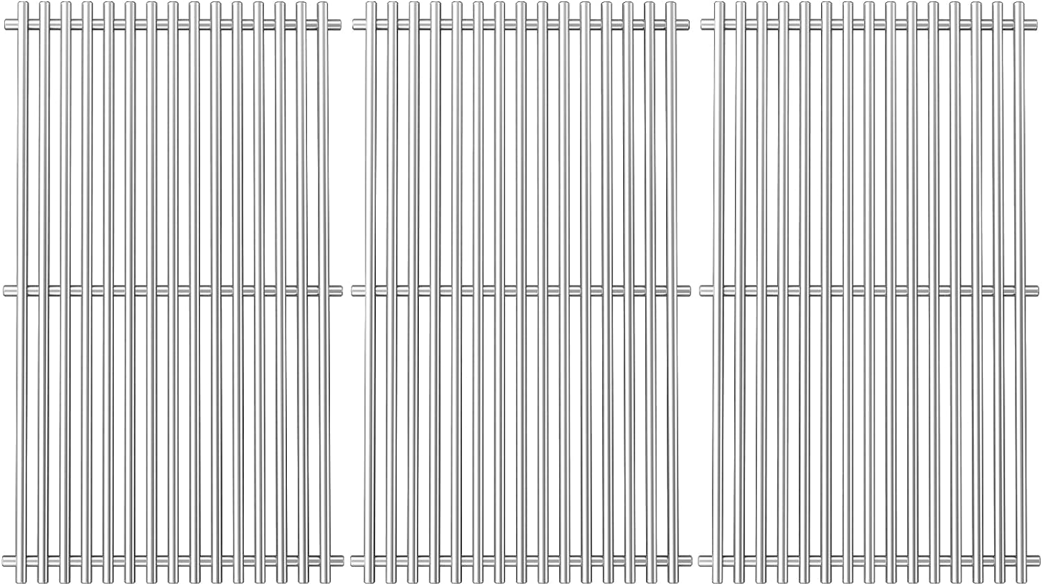 Uniflasy Cooking Grates Replacement Parts for Homedepot Nexgrill 720-0896B 720-0896 720-0896E 720-0896C 720-0896CP 720-0898 720-0898A Gas Grill 17 inch Stainless Steel Grates Replacement Parts, 3 pack