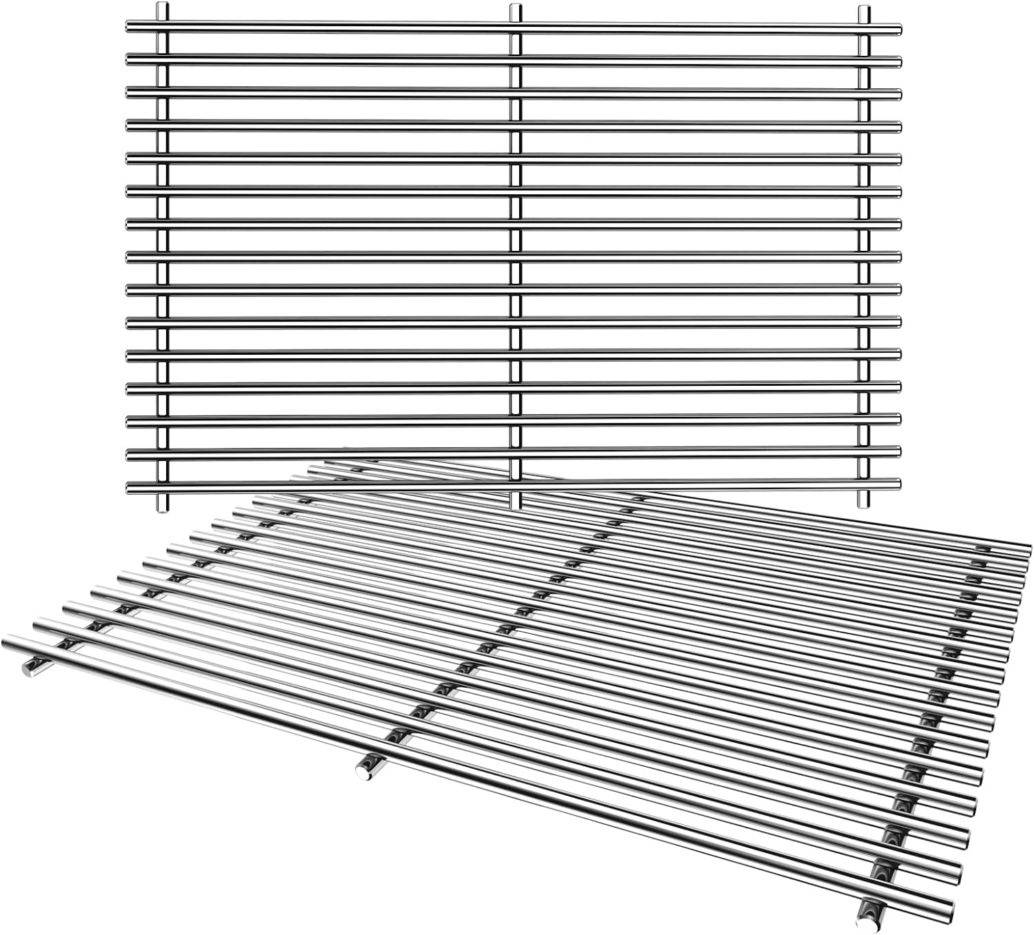 Uniflasy 7639, 304 Stainless Steel Grates for Weber Spirit and Spirit II 300 Series Spirit E-310 E-330 E/S320 Genesis Silver/Gold B & C Genesis Platinum B & C Grill Replacement Part Grates 17.3