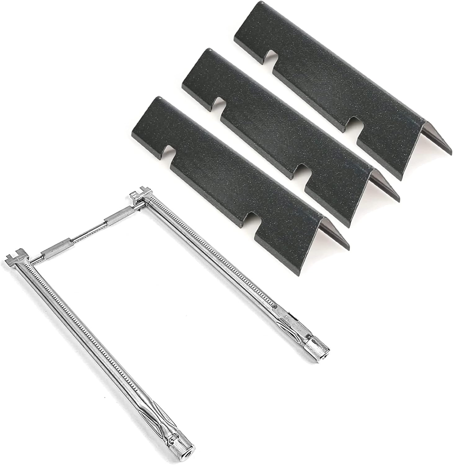 Uniflasy 69785 Grill burner and 7635 Flavorizer Bars for Weber Spirit and Spirit II 200 Series with Front Control,Spirit E210, E220, S210, S220, for Weber 15.3'' 7635 Flavor Bars and 69785 Burner Pipe