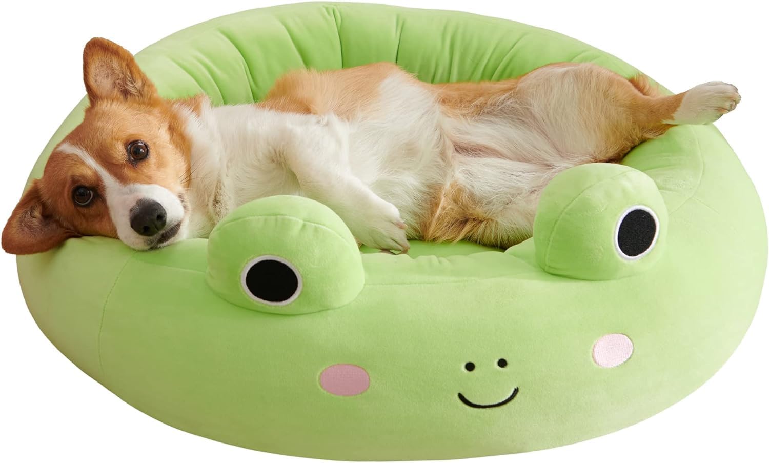 Squishmallows 20-Inch Wendy Frog Pet Bed - Small Ultrasoft Official Squishmallows Plush Pet Bed, 20.0L x 20.0W x 8.0Th