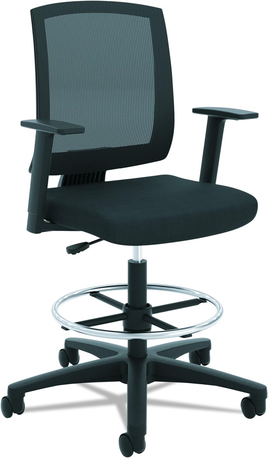 Hon Torch Mesh Task Stool - Mid Back Chair for Table or Desk, Black (HVL515)