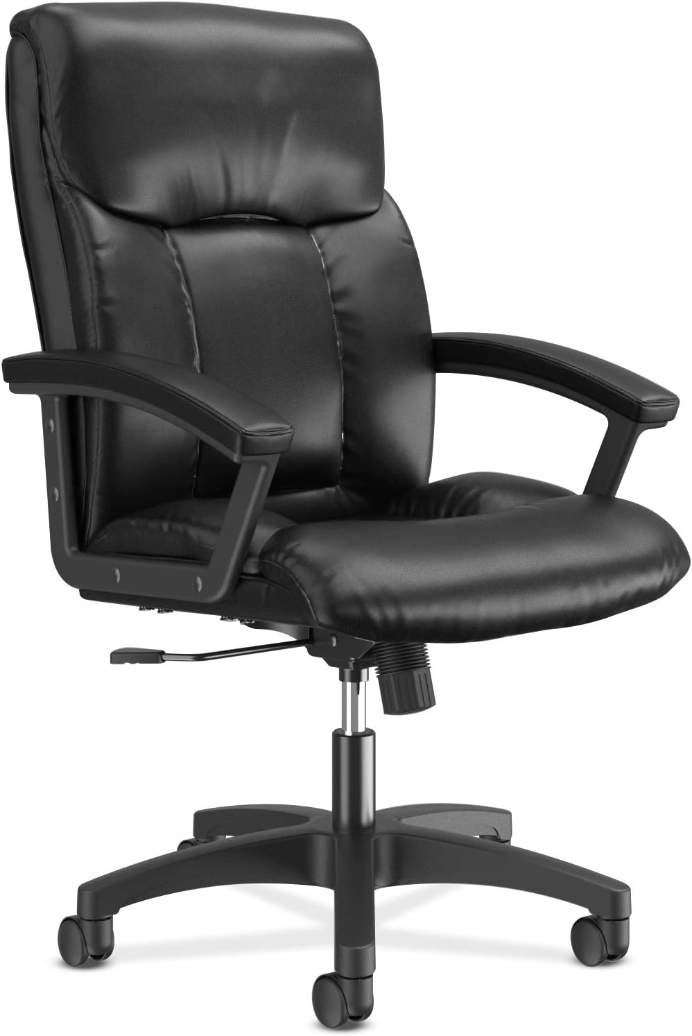 HON Leather Executive Chair - High-Back Computer Chair for Office Desk, Black (VL151)
