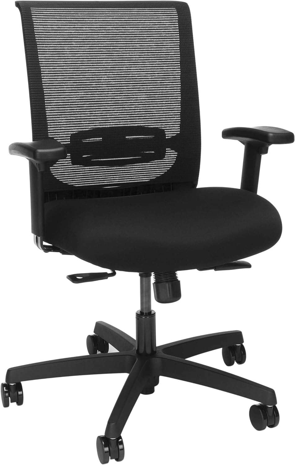 HON Convergence Mesh Back Task Chair with Height-Adjustable Arms, in Black