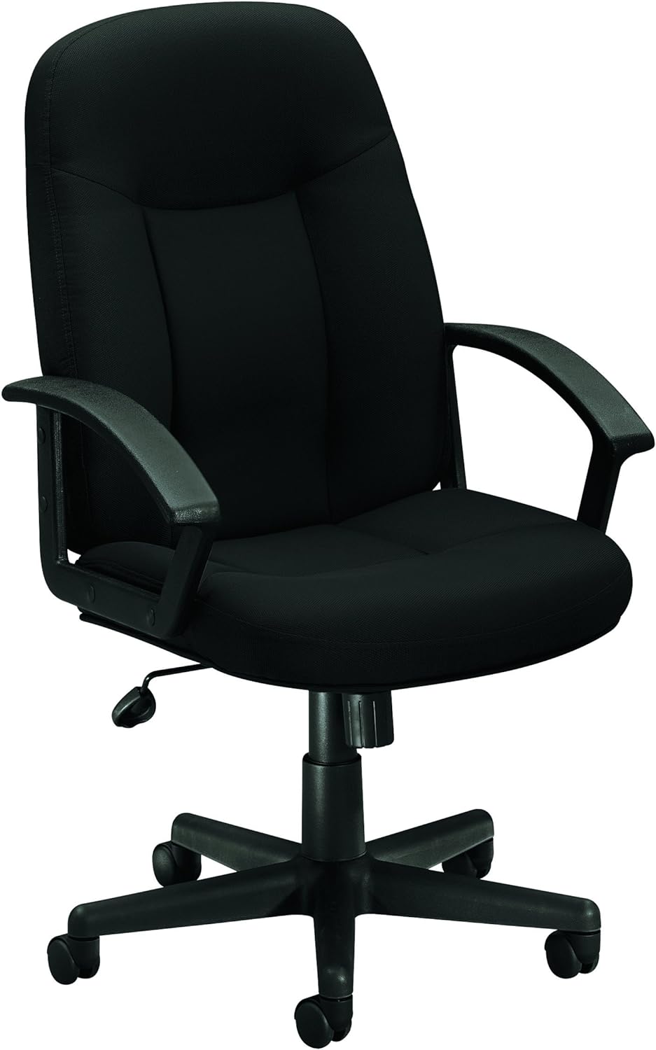 HON Executive High-Back Swivel/Tilt Chair, Black Fabric & Frame (HVL601)