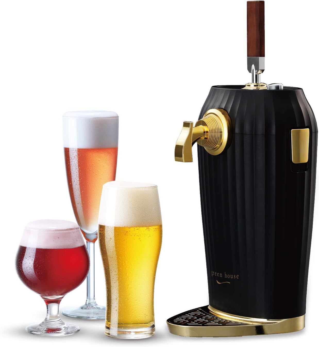 DOUBLE BEER & FINE FOAM DISPENSER : Holds two cans or bottles of beer or juice at once. The fine foam allows you to preserve the taste of beer for a long time and create your favorite beer cocktails.