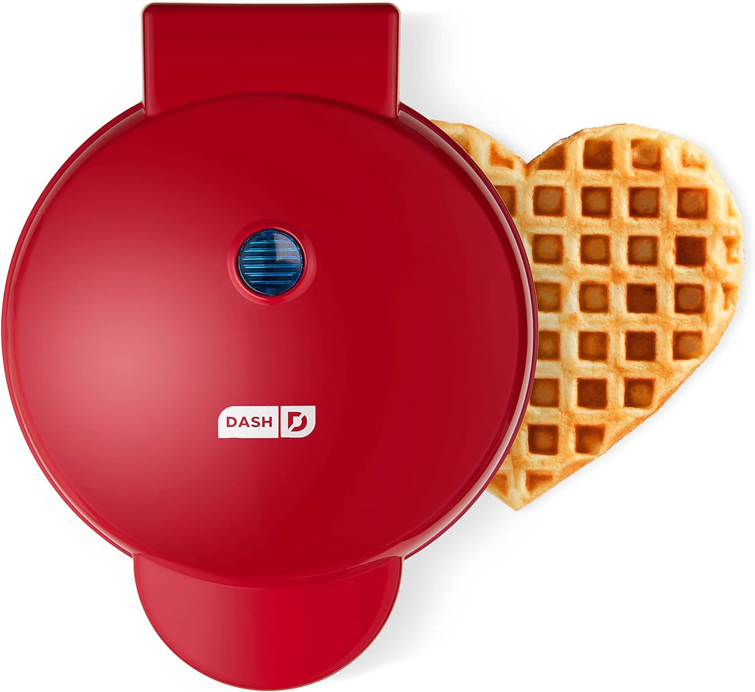 Dash Express 8 Waffle Maker for Waffles, Paninis, Hash Browns   other Breakfast, Lunch, or Snacks, with Easy Clean, Dual Non-Stick Surfaces - Red Heart