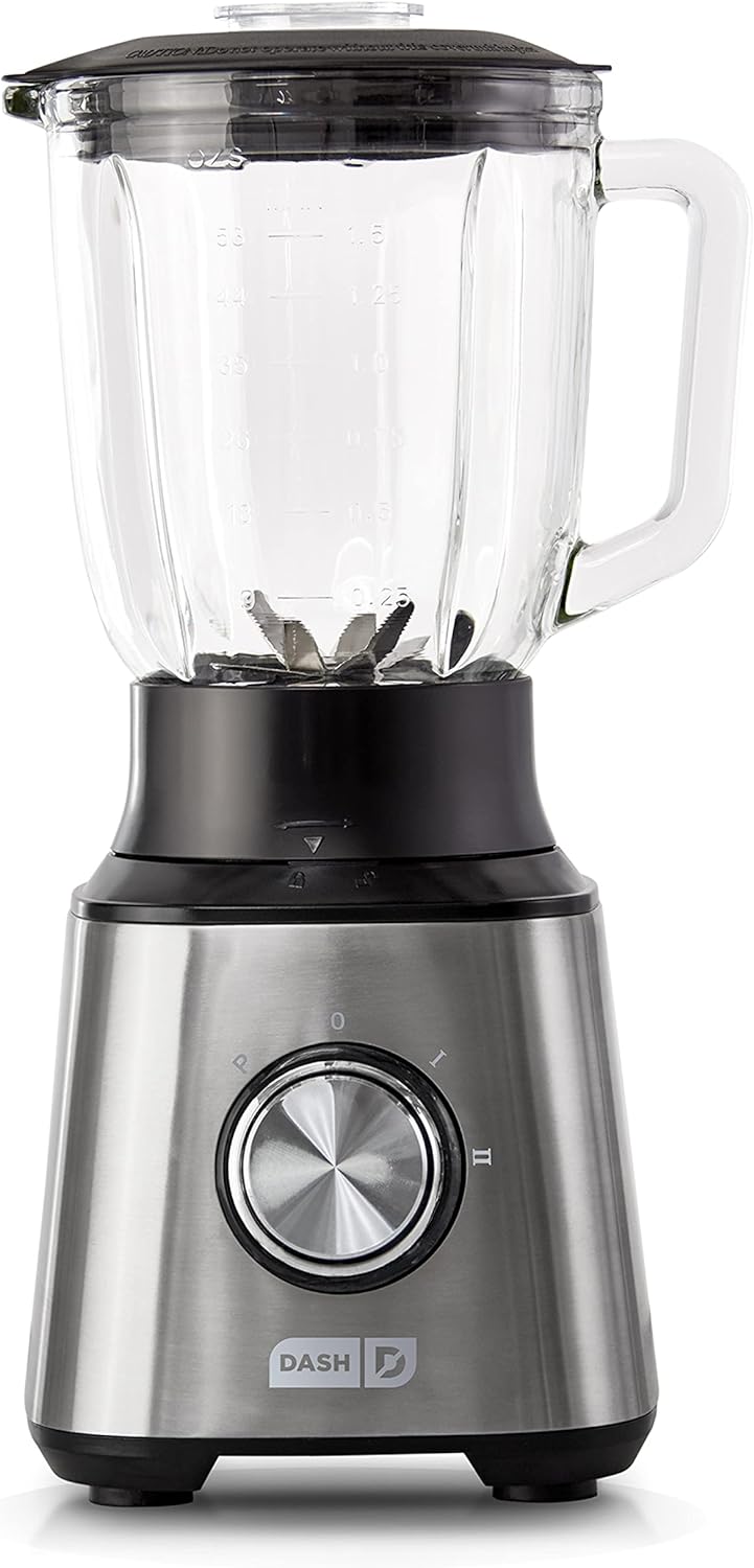 Dash Quest 50 oz Countertop Kitchen Blender, Professional Heavy Duty High Speed Processor and Mixer, Stainless