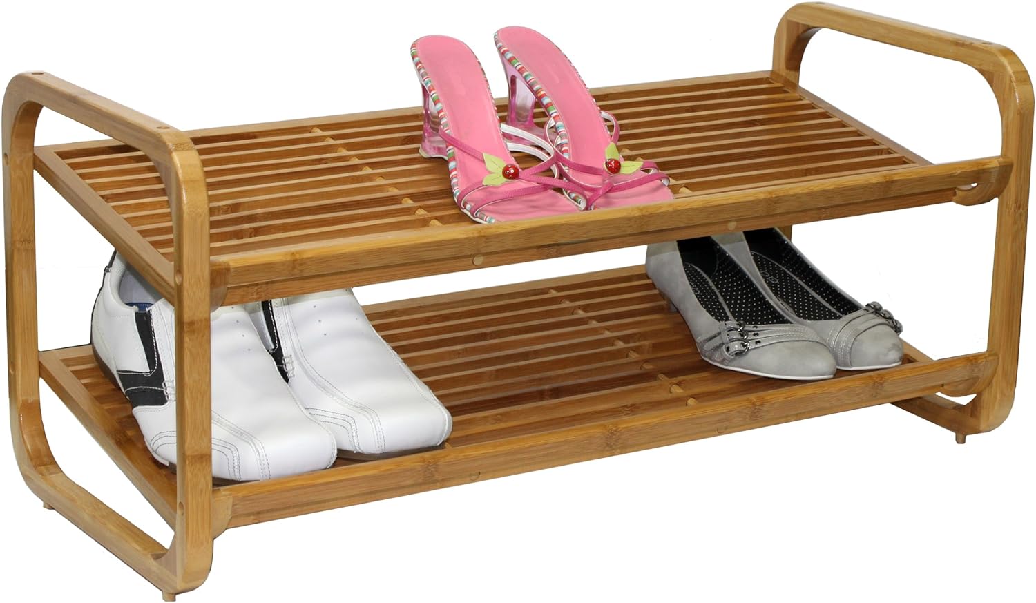 Oceanstar 2-Tier Bamboo Shoe Rack