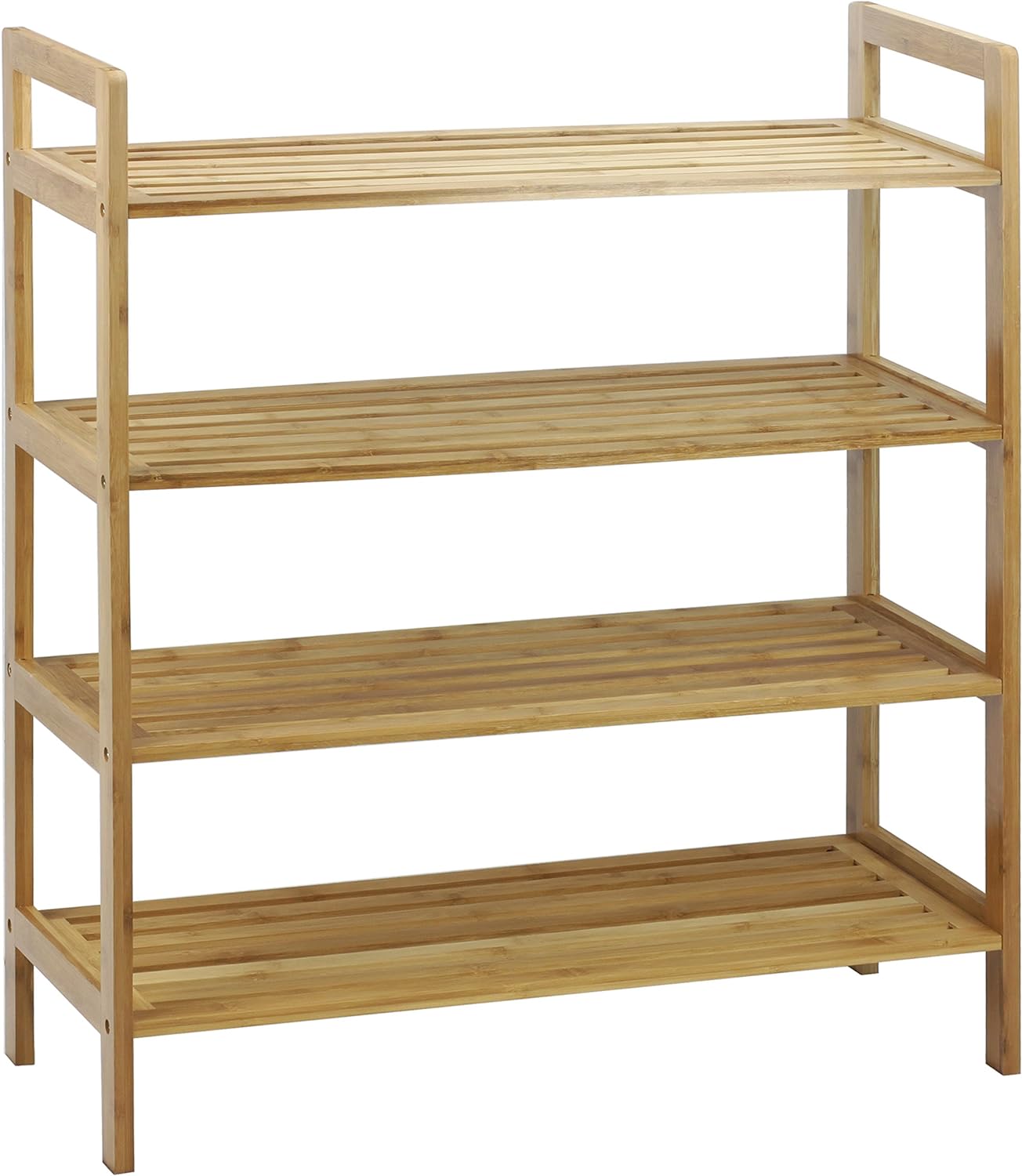 Oceanstar 4-Tier Bamboo, Natural Shoe Rack, Medium