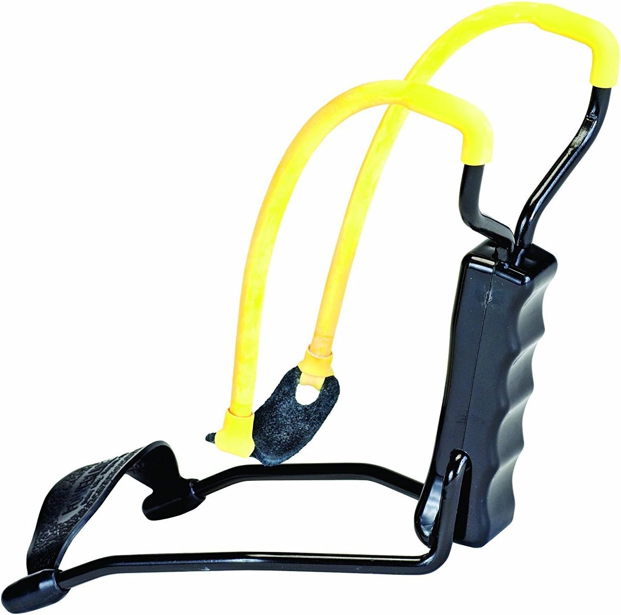 I've tried the triple tube slingshots and like this one better. It' simple, there are no tubes to tangle, no different-sized tubes to throw your shot off. It' accurate enough.