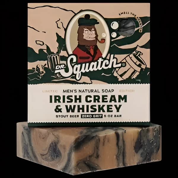 Dr. Squatch Limited Edition All Natural Bar Soap for Men with Zero Grit, Irish Cream