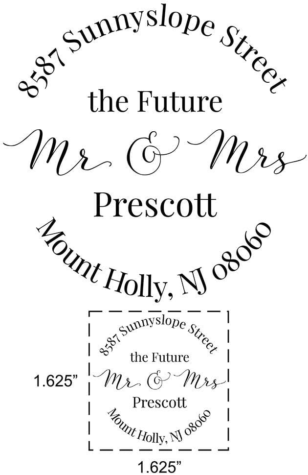 Custom Future Mr. and Mrs. Wedding Return Address Stamps | Engagement Return Address Stamp | Personalized Wedding Invitation Self Inking Stamp|