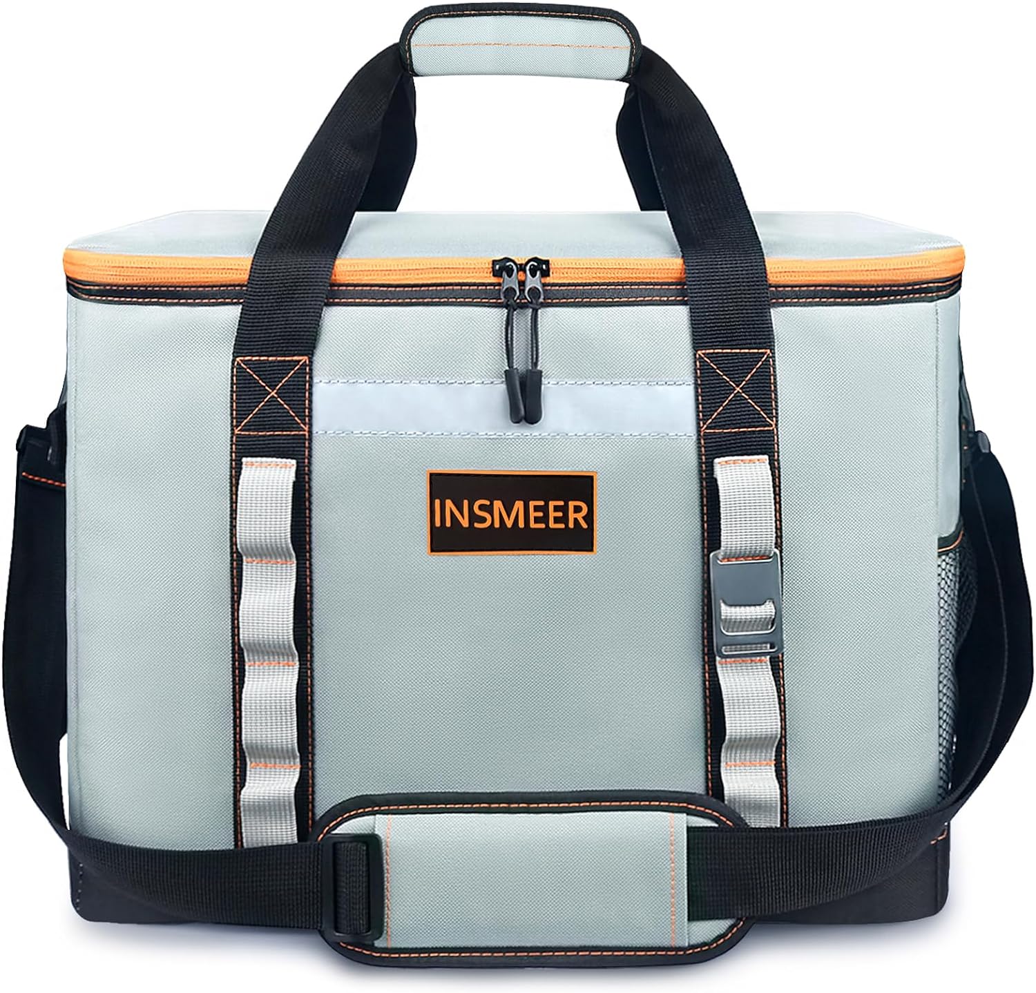 INSMEER Cooler Bag, Large Soft Sided Cooler Bags 65 Can Insulated Lunch Bag Leakproof Collapsible with Bottle Opener & Shoulder Strap, Lunch Box Cooler 48L for Camping Beach Picnic Travel