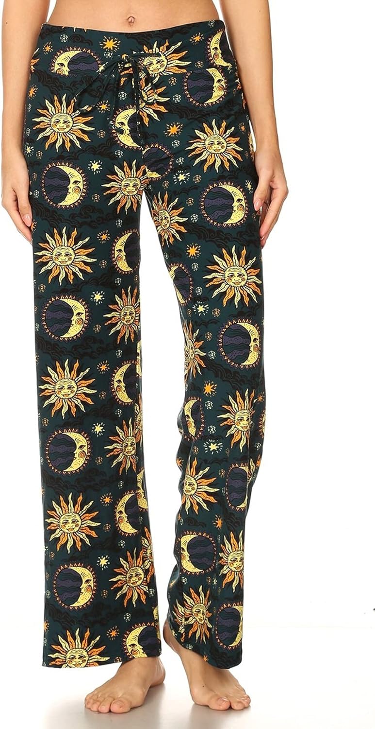 Leggings Depot Women' Casual Long Pajama Lounge Pants Drawstring Sleepwear Regular & Plus Size