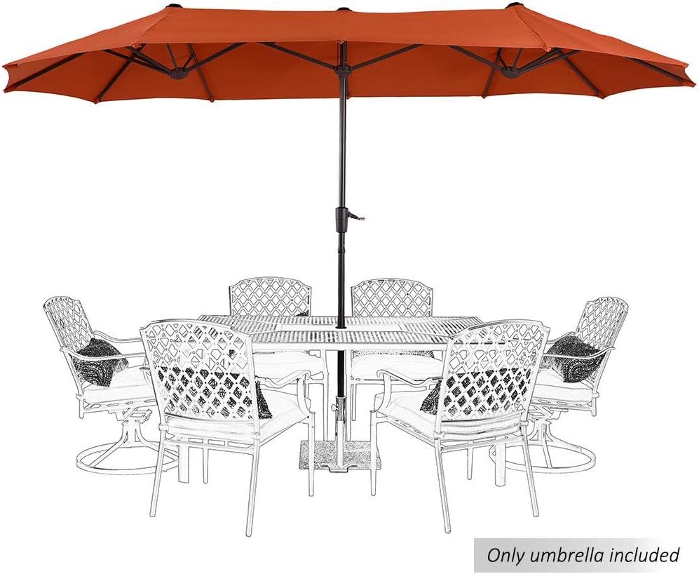 This is a very large and beautiful patio umbrella, also easy to install and the price is very reasonable.The best thing was that I was impressed with the quick resolution when there was a problem.There were many other places, but I think I did the best thing by choosing this place.