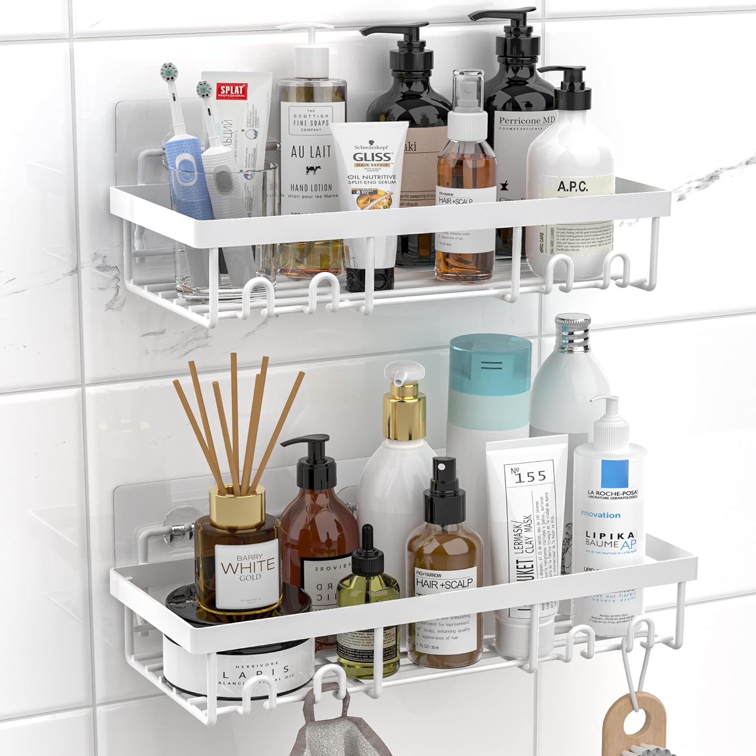 The Shower Shelf Organizer has proven to be a game-changer in my bathroom routine, providing a convenient and organized storage solution for all my shower essentials. In this review, I will highlight the key features that make this organizer a valuable addition to any bathroom.First and foremost, the design of the shower shelf organizer is well-thought-out. It features multiple shelves and compartments that provide ample space to store a variety of items, such as shampoo, conditioner, body wash,