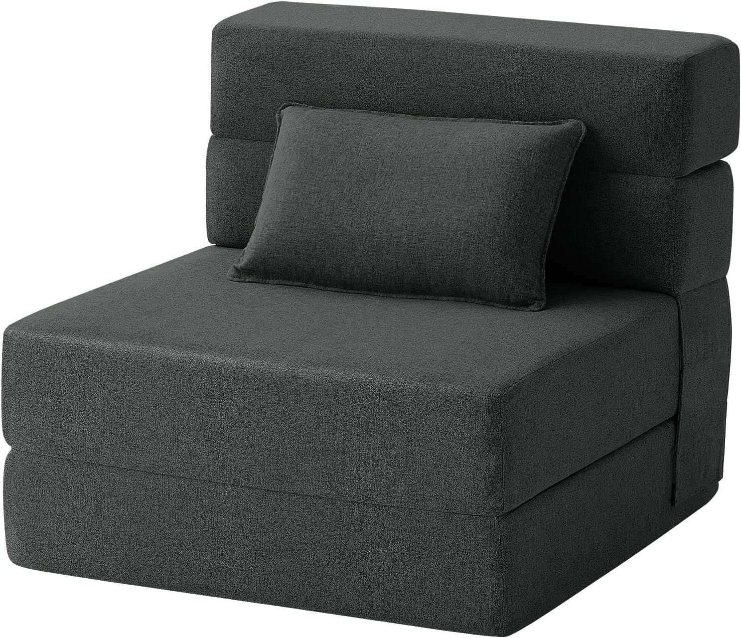 I spent so much time looking at options for futons on Amazon, reading reviews etc. I only want it for occasional overnight guests when the one guest room I have isn't enough. I settled on this one and I have to say I was happy I did. The people who have used it say they had a very good night' sleep. Two adults used it for multiple days. ( each on a different occasion...it is big enough for one person to sleep comfortably) And it makes into a cute little sofa seat that is also comfortable enough