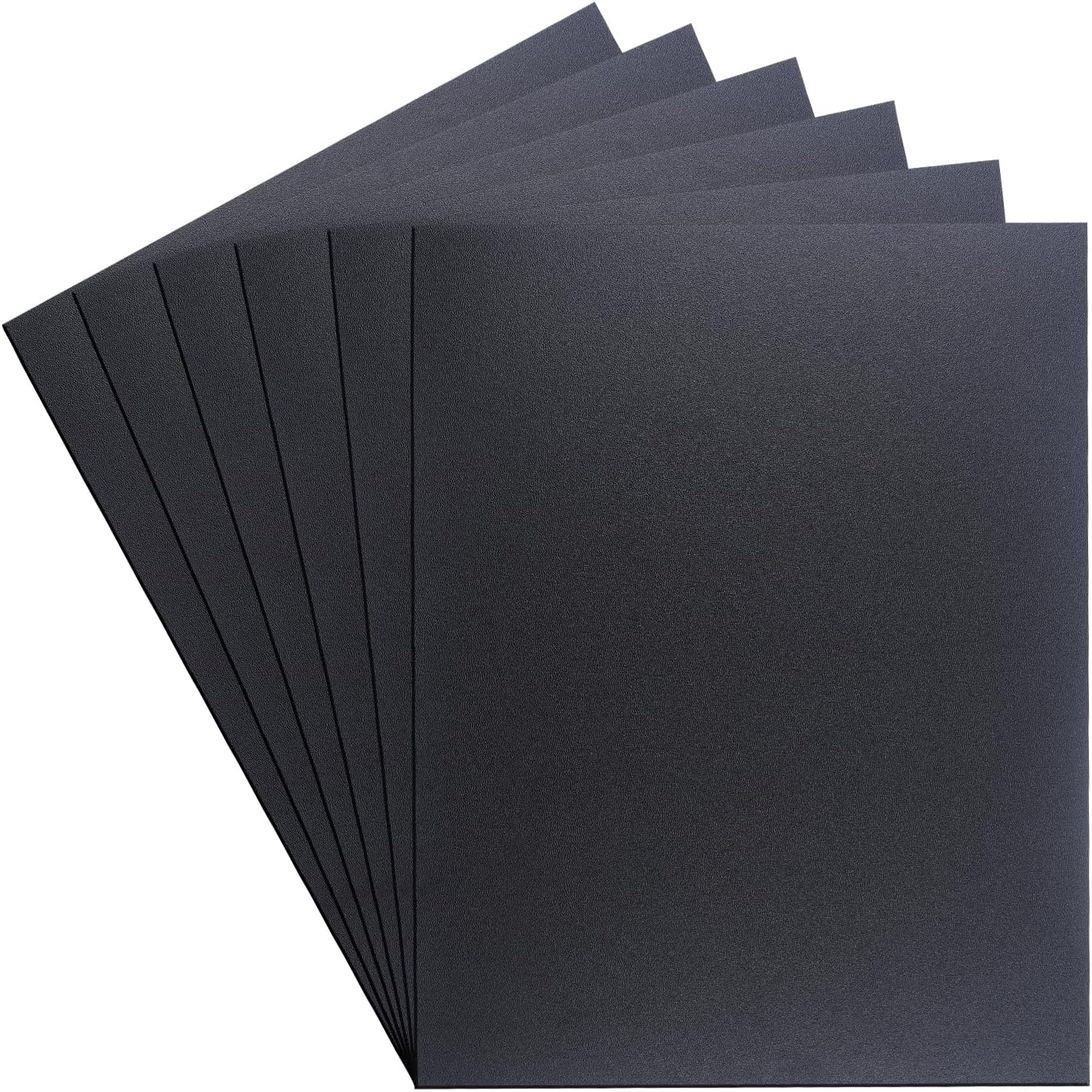 Frddiud Black ABS Plastic Sheet, 6 Pcs 12 x 16 Sided Rigid ABS Sheet (Matte & Textured Finish), DIY Materials Home Decor Handcrafts, Flexible Than Plexiglass Moldable Than Acrylic Sheet