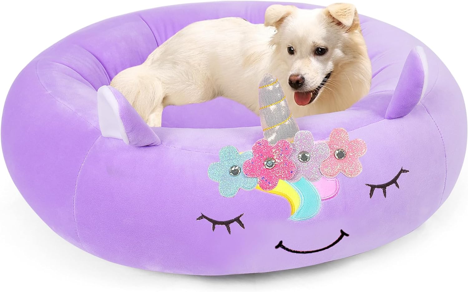 Squishmallows 24-Inch Wendy Frog Pet Bed - Medium Ultrasoft