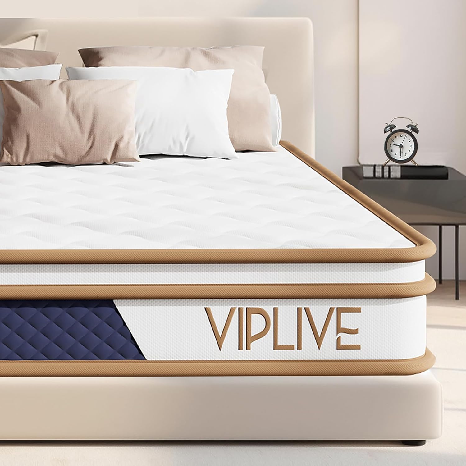 Viplive Queen Size Mattress, 10-inch Queen Mattress Memory Foam Mattress in a Box, Medium Firm Breathable and Pressure-Relieving Queen Size Mattresses 80*60*10