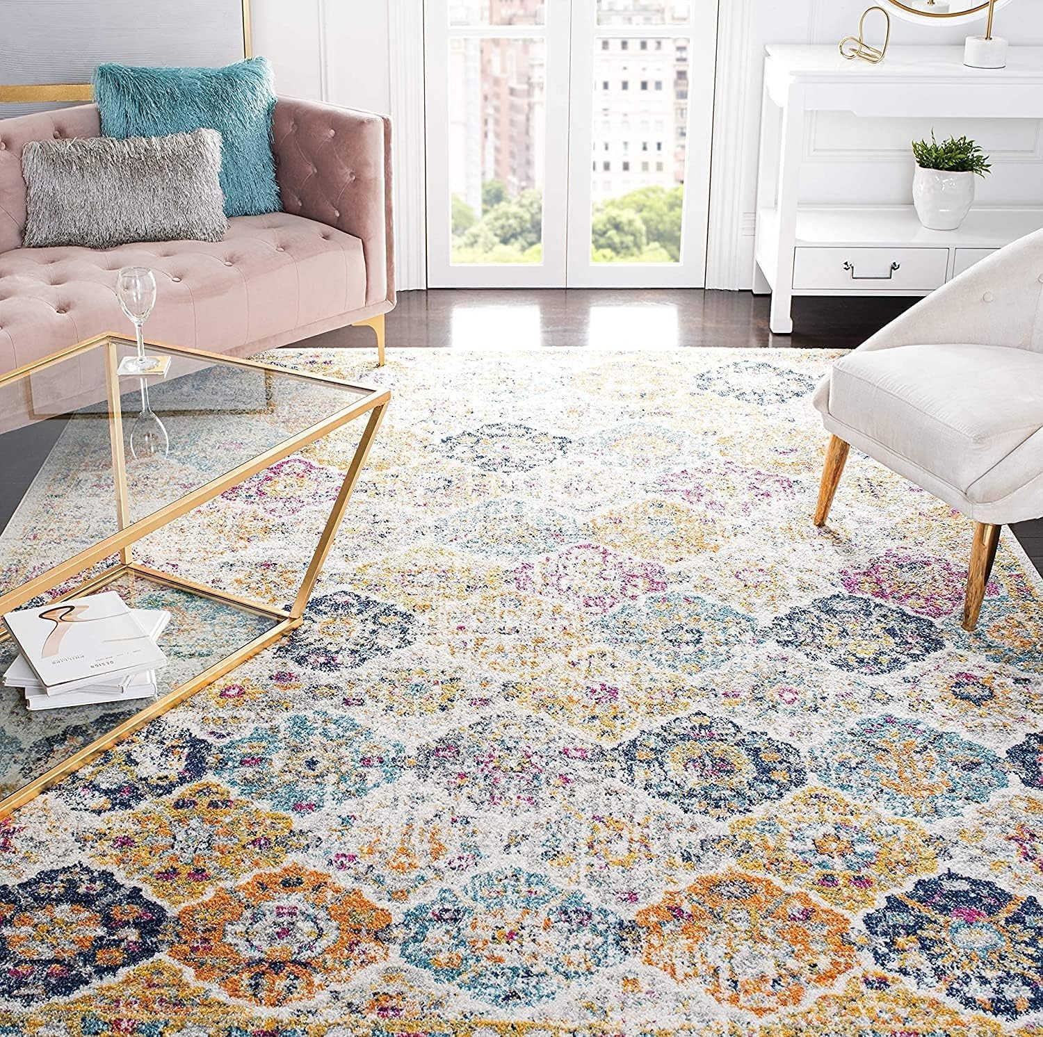 WOW!! I like everything about this rug. Its soft, colorful, good quality, and most of all, BEAUTIFUL!!!! Its a perfect match to my sofa and accent chair. I couldnt have made a better choice. Ill be ordering more from this company.
