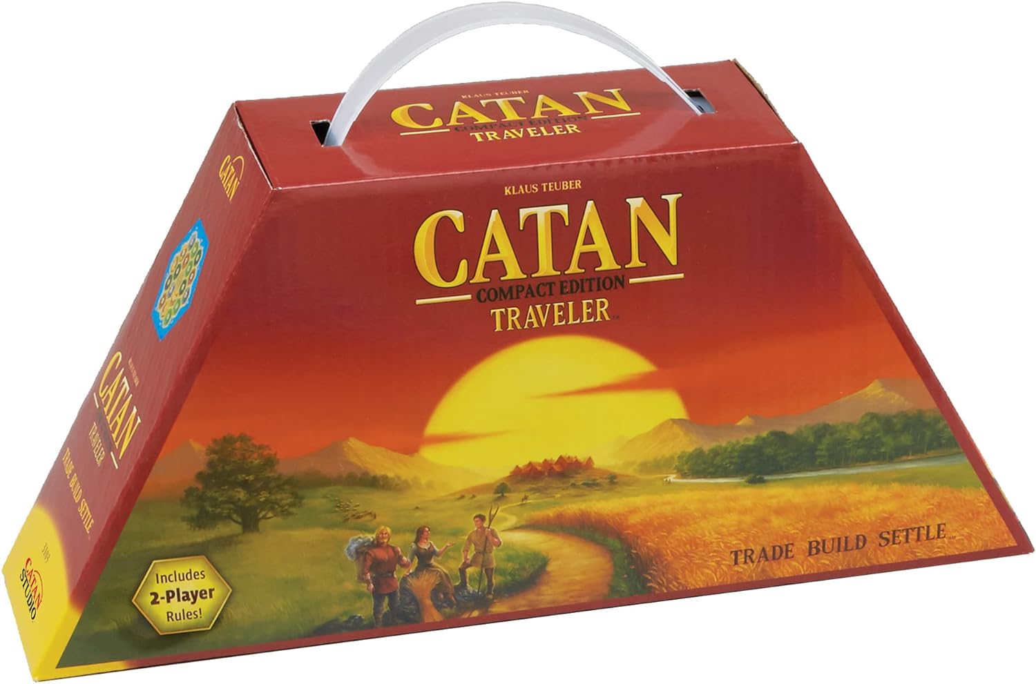 CATAN Traveler COMPACT EDITION Board Game | Strategy Game | Adventure Game | Travel Game | Family Game for Adults and Kids | Ages 10  | 2-4 Players | Average Playtime 60 Minutes | Made by CATAN Studio