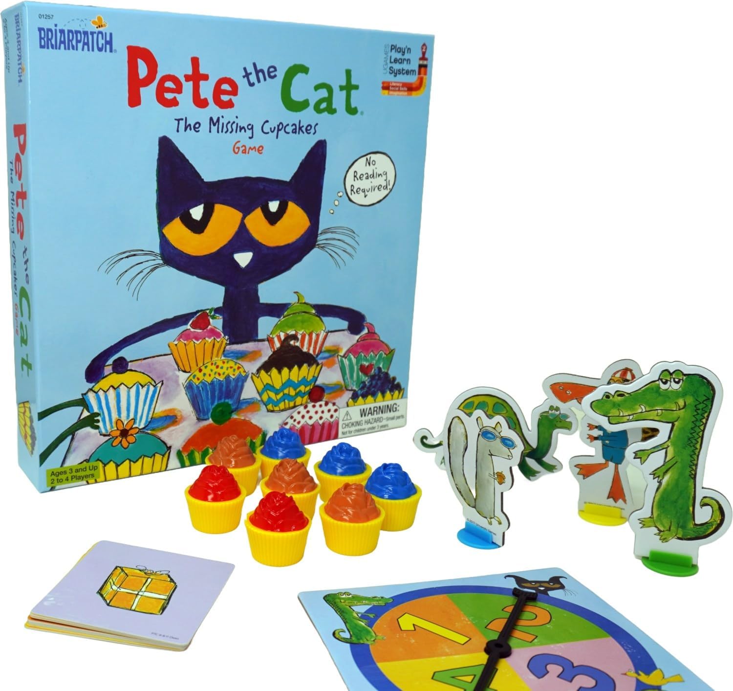 Pete the Cat Missing Cupcakes Board Game from Briarpatch, Create a Beautiful Array of Dessert, Perfect for Preschoolers and Fans of Pete the Cat Books, 2 to 4 Players, Multi, Small