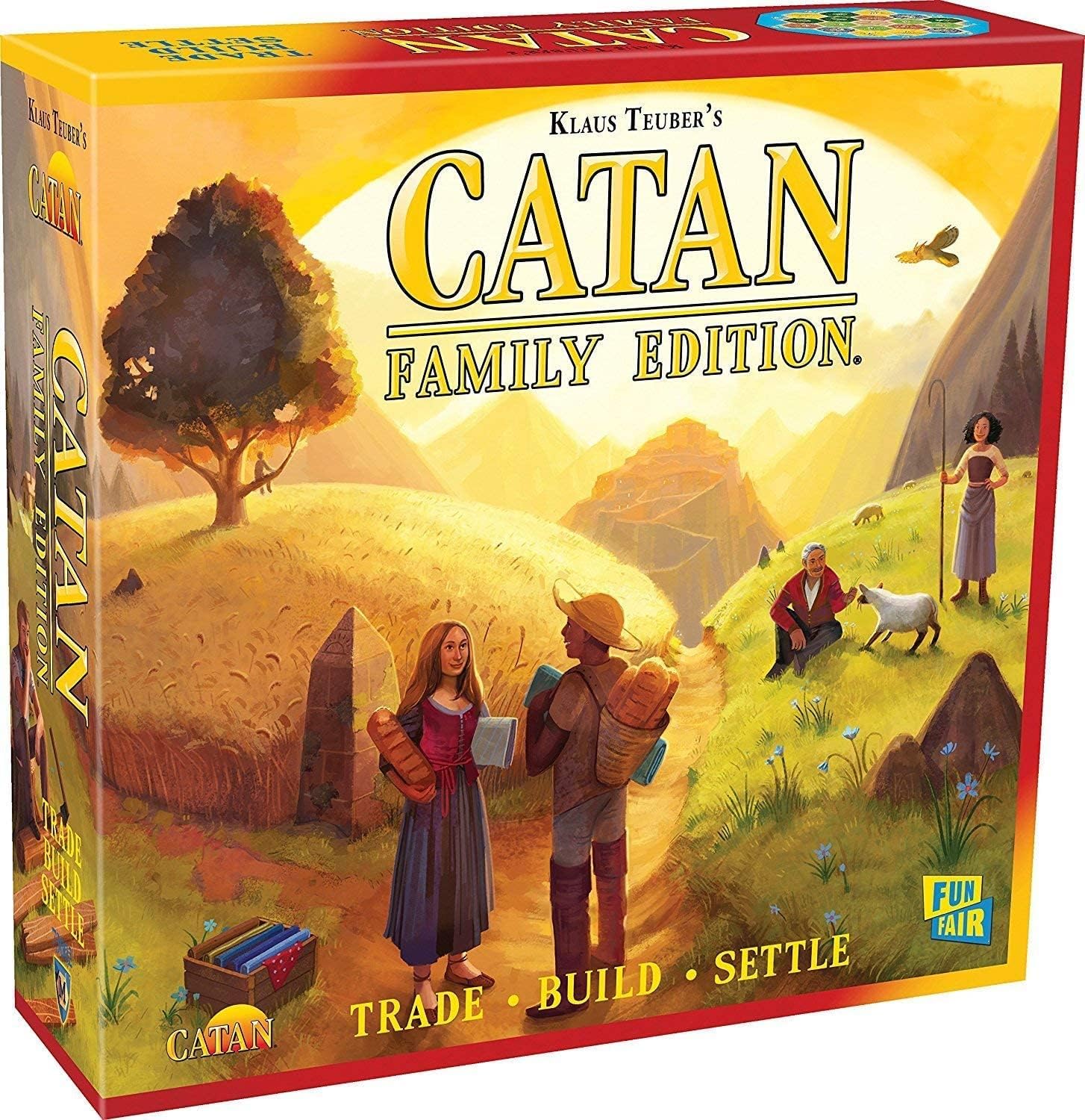 CATAN Family Edition Board Game for Adults and Family | Adventure Board Game | Ages 10  | For 3 to 4 players | Average Playtime 60 minutes | Made by Catan Studio