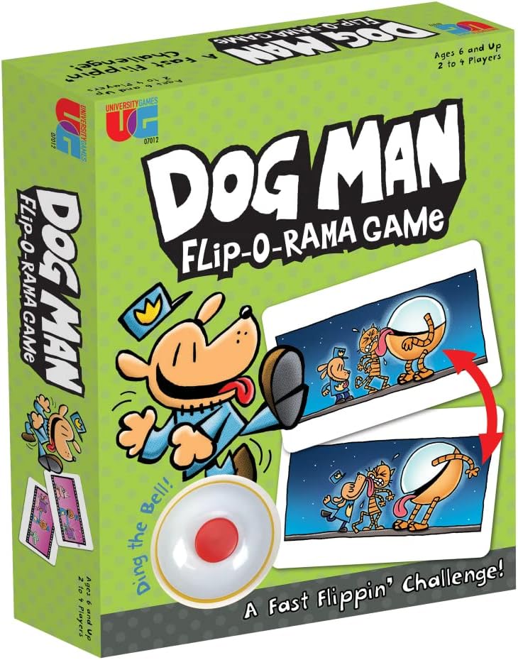 University Games | Dog Man Flip-o-Rama Card Matching Game, Based on The Dog Man Books Series, for 2 or More Players Ages 6 and Up