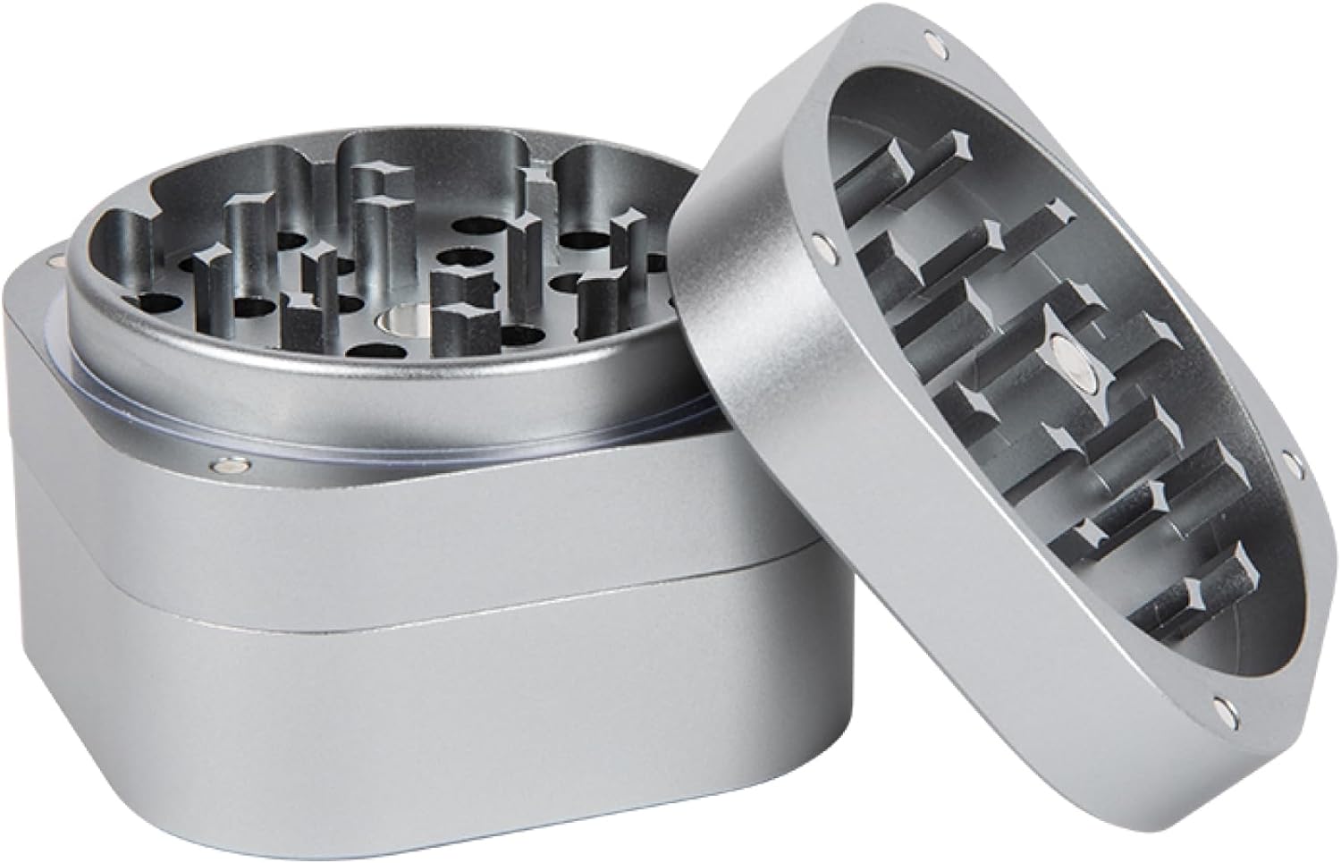 PAX Grinder  Ergonomic Herb Grinder Made from Heavy Duty Aluminum for an Even Medium Grind  Square Shape for Better Grip