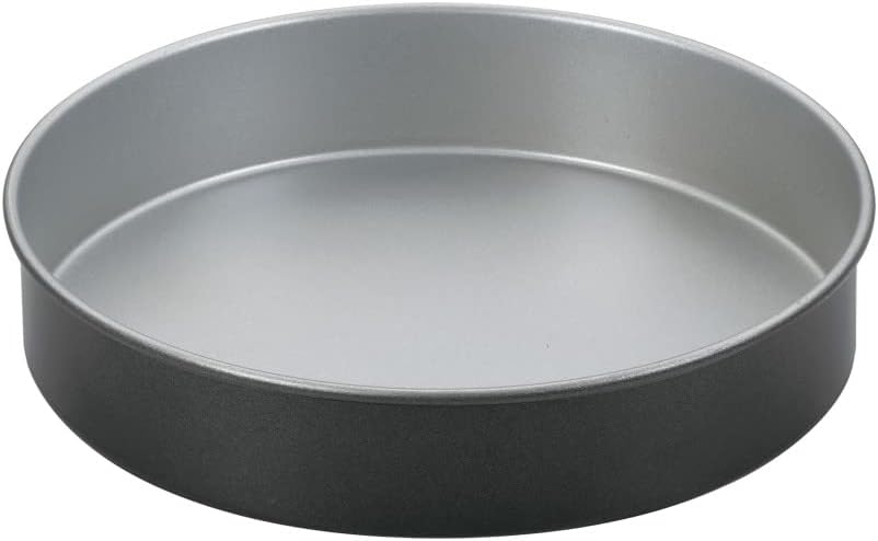 this is a high-quality baking pan. It' got a good solid weight to it - nothing light-weight about it. I've used it twice for baking ginger cake. Baked the product evenly from top to bottom. Clean-up was just a rinse and a wipe. Nonstick surface worked like it should; both popped right out to put on serving plates. I like the rolled rim. The depth of about 1 3/4 inches is perfect. (Few baking pans I looked at on Amazon are that deep.) No complaints about this choice. Very pleased with it and wou