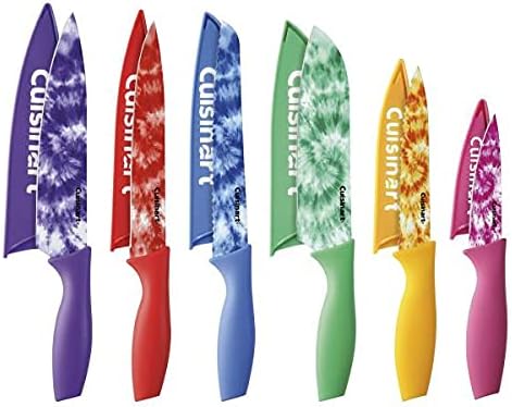 Cuisinart C55-12PRTD 12 PC Tie Knife Advantage-Cutlery-Set, 2-Piece, Tye-Dye Print