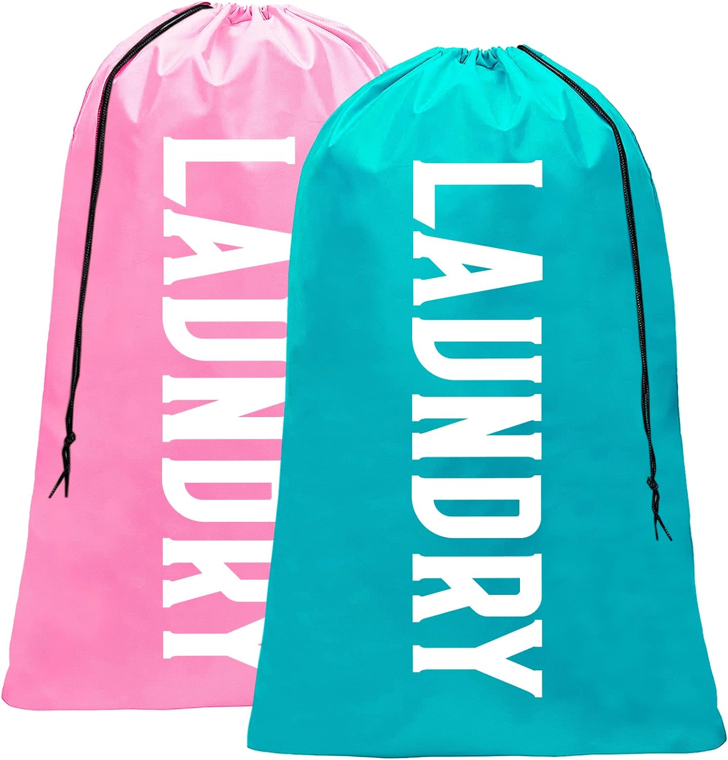I love the strong material ,color and the size of those bags . They will be very useful for our trip Perfect for the dirty laundry. Happy with my purchase