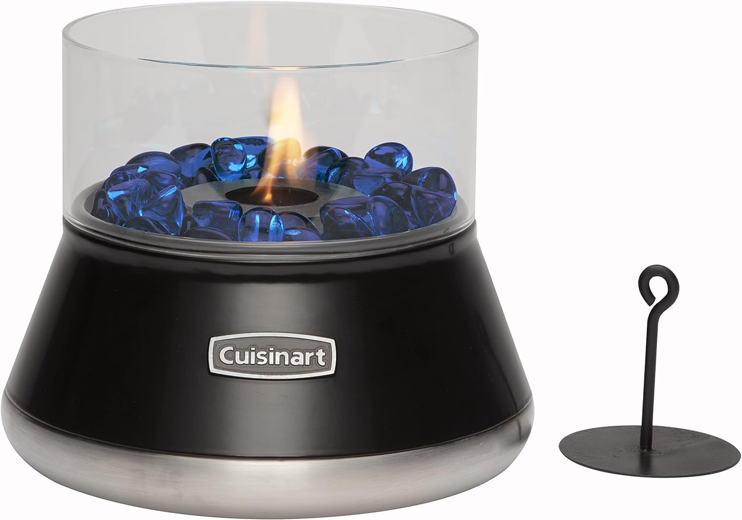 Cuisinart COH-700 Petite Tabletop Fire Bowl with Windproof Tempered Glass, Ceramic Fiber Cotton Wick, Easy to Use and Refill