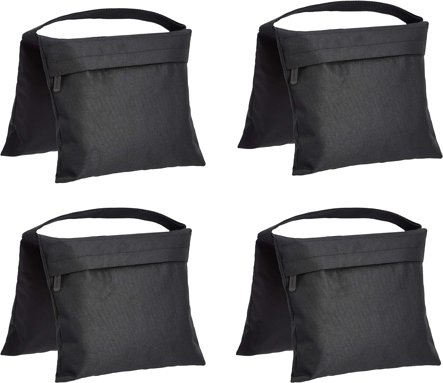 Amazon Basics Photographic Empty Sandbag for Light Stands, 4-Pack, Black