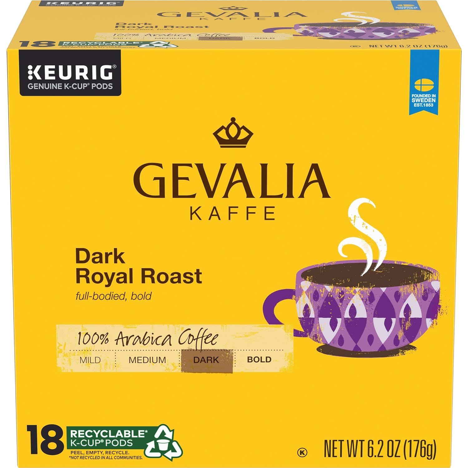 This coffee is very good. The dark roast is strong like I like it. Good price on a great coffee!