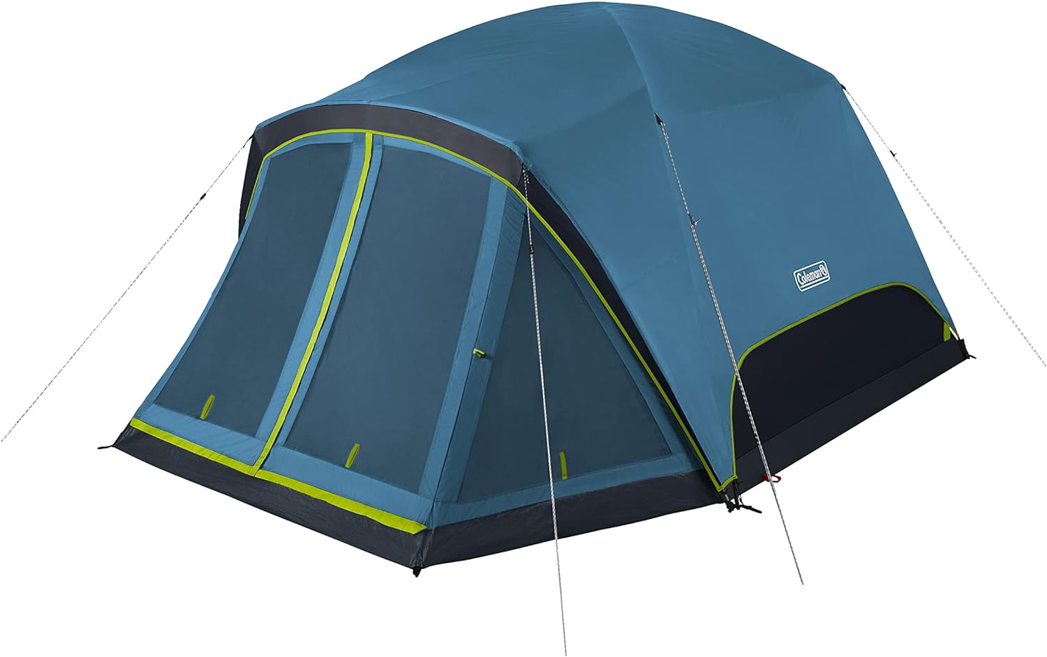 Very dark inside, easy to set up, and big enough for 3 people. If you use elevated sleeping cots, than you will only fit 2 people. The color is nice and the tent seems to be well built.