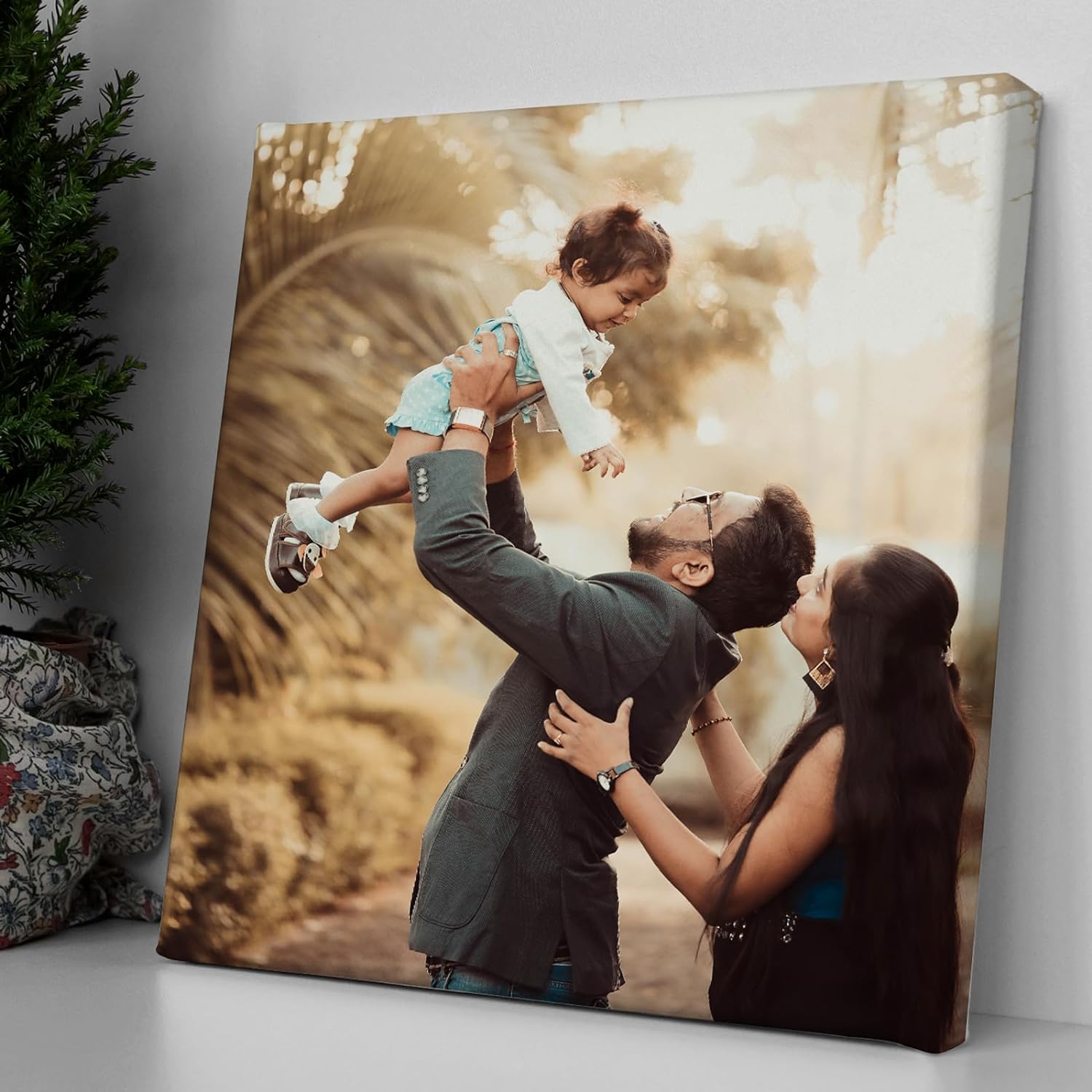 Personalized Custom Framed Canvas Prints With Your Photos- Picture to Canvas Print with Your Photos for Home Decor Picture Framed Wall Art (Framed Canvas,8x8)