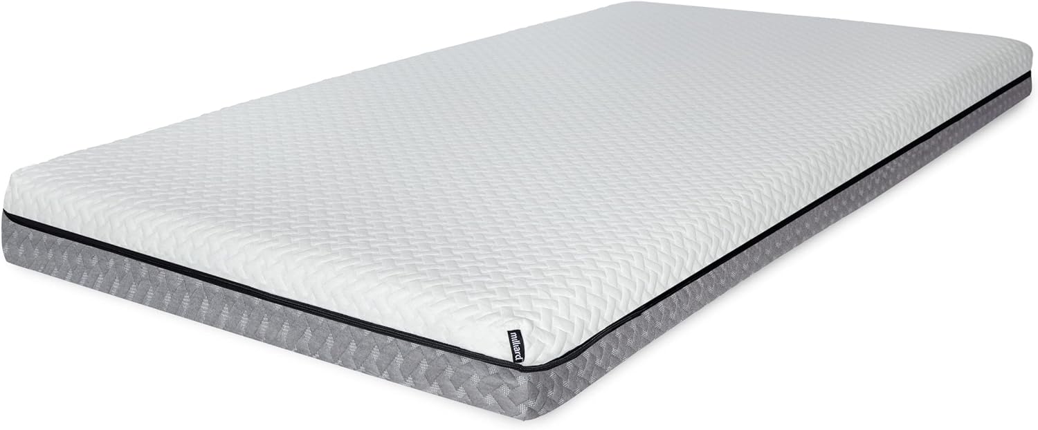 Milliard 5 in. Deluxe Memory Foam Mattress Twin, Dual-Sided - for Bunk Bed, Daybed, Trundle or Folding Bed Replacement