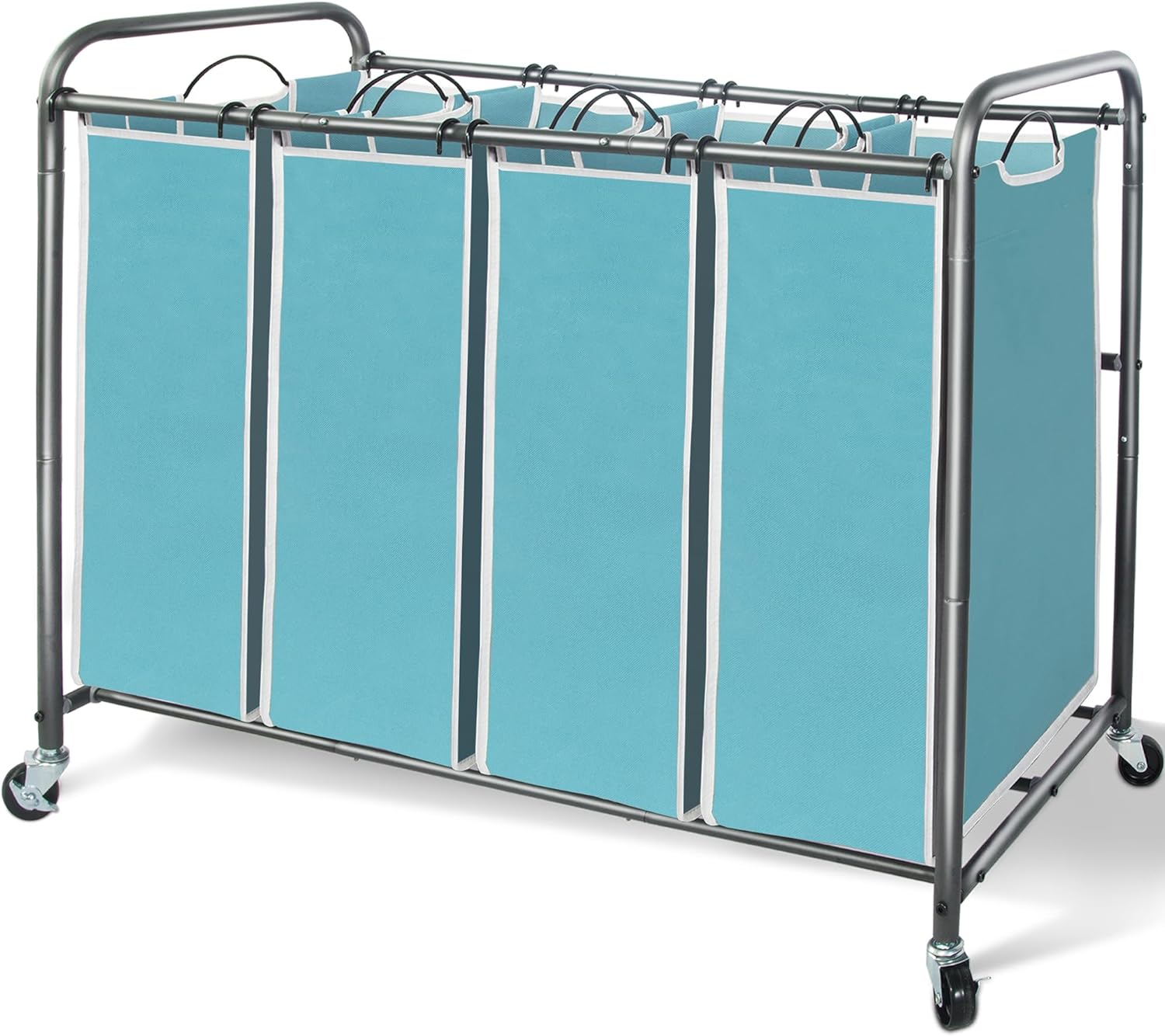 This product was easy to put together and has pretty straight forward instructions. For the most part it is sturdy, I did have to tighten some screws once but after that it has felt strong. It holds a lot of laundry and each of the 4 sections can hold a large load.It is sleek and I like that it doesn't look like a typical laundry basket. The rolling part is really nice, especially if your room and laundry room isn't in close proximity.I love how versatile it is, you can use it to sort dirty or c