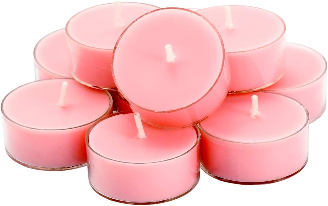 DEYBBY Natural Scented Soy Wax Tealight Candles Bulk, Romantic Rose Aromatherapy Luxury Tea Candle Set of 12-4 Hour Burn Time|Great for Valentine' Day, Birthday