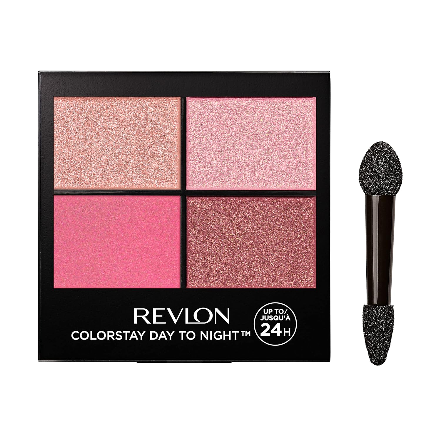 RevlonColorStayDay to Night Eyeshadow Quad, Longwear Shadow Palette with Transitional Shades and Buttery Soft Feel, Crease & Smudge Proof, 565 Pretty, 0.16 oz