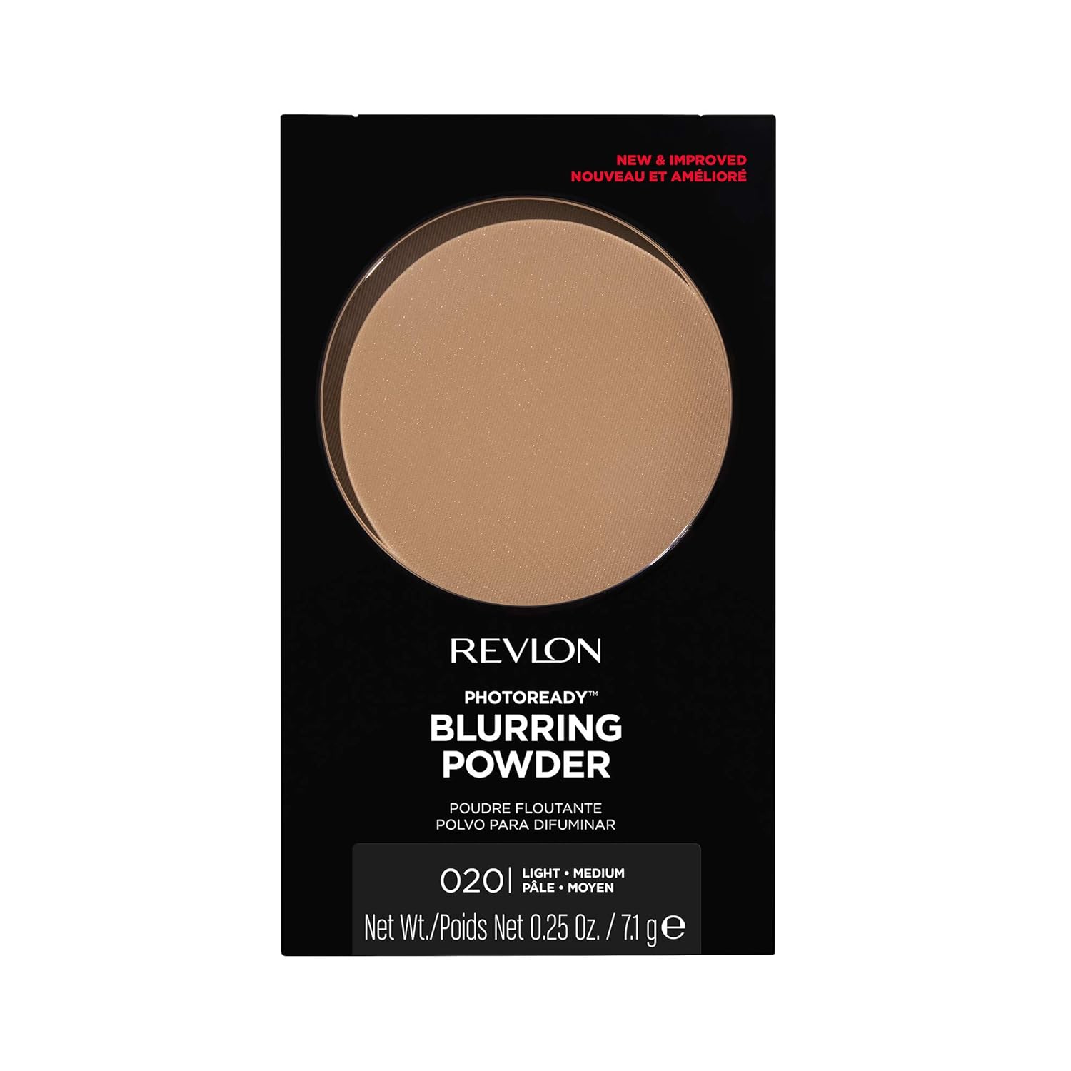 Revlon Face Powder, PhotoReady Blurring Face Makeup, Longwear Medium- Full Coverage with Flawless Finish, Shine & Oil Free-Fragrance Free, 020 Light Medium, 0.30 Oz