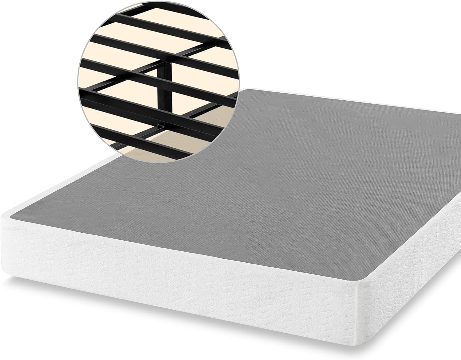 ZINUS 9 Inch Metal Smart Box Spring, Mattress Foundation, Strong Metal Frame, Easy Assembly, Full