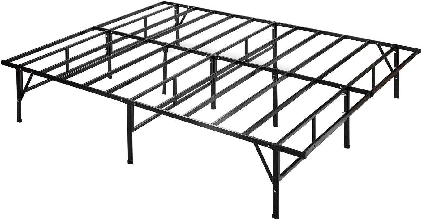 ZINUS SmartBase Compack Mattress Foundation, 14 Inch Metal Bed Frame, No Box Spring Needed, Sturdy Steel Slat Support, Queen