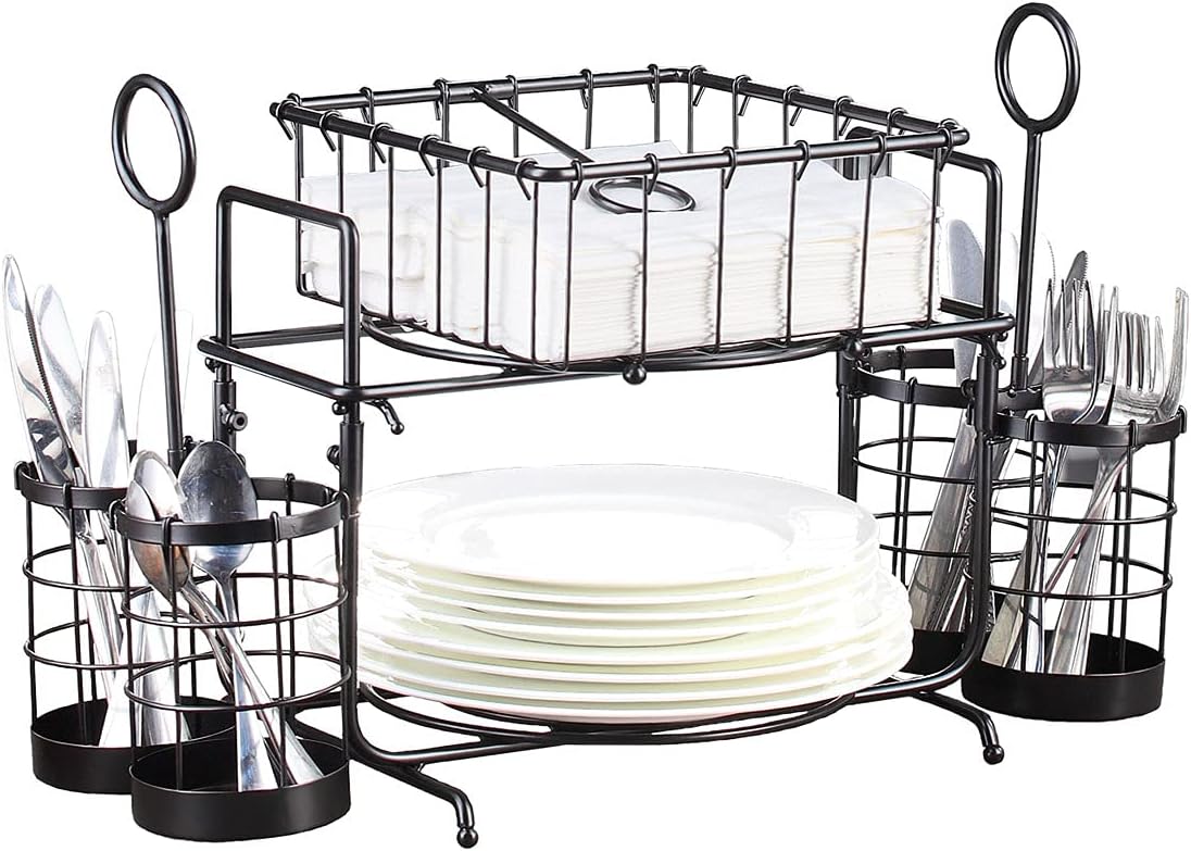 bought this as an anniversary gift for a couple who has a lot of cookouts and family gatherings all year. they love it. very sturdy and they love how you can separate the pieces if you want. I have seen it so can vouch that it is sturdy. keeps countertops neat and organized for gatherings.